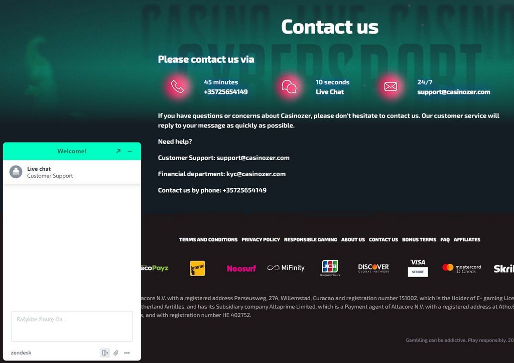 Offre Bonus Casinozer 2025 Offre Bonus Casinozer 2025